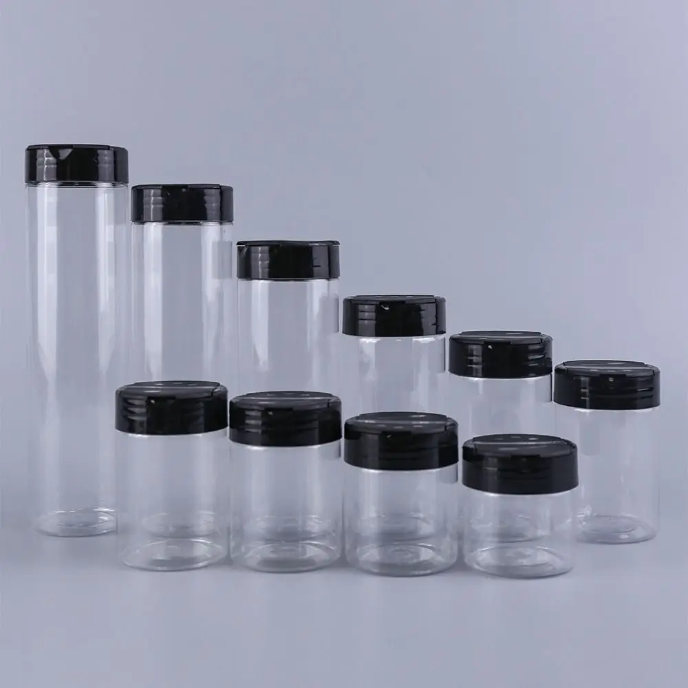 130ml-600ml Spice Jars with Butterfly Lids Labels Plastic Clear Seasoning Bottle for Herbs Powders Salt Pepper BBQ Condiment Box 4