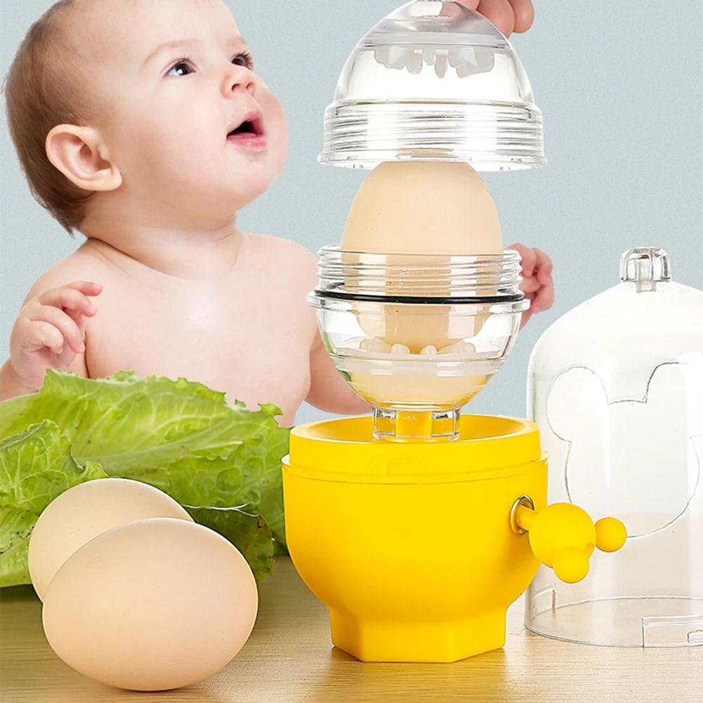Hand Powered Golden Egg Maker Inside Mixer Kitchen Cooking Gadget Portable Egg Cooker Tool Scrambler Shaker 1pcs