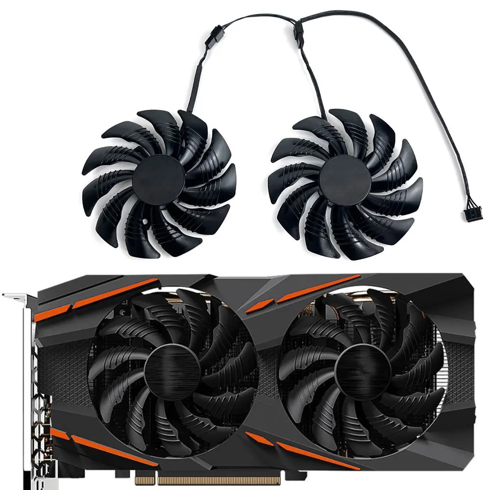 T129215Su Pld09210S12Hh 88Mm Rx 580 Gaming Gpu Fan, Per Gigabyte Rx 590 、 580 、 570 、 480 、 470 、 Gtx 1050 、 1060 、 1070 、 Scheda Video Ventola Di Raf