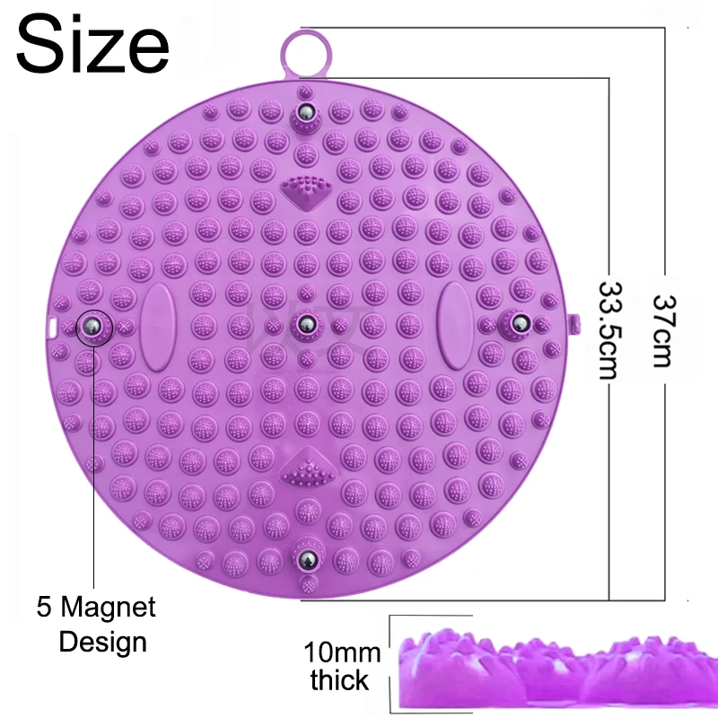 Foot Training Acupressure Board Massage Mat Muscle Relaxation Round Exercise Mat Fitness Foot Acupuncture Physiotherapy Yoga - Image 6