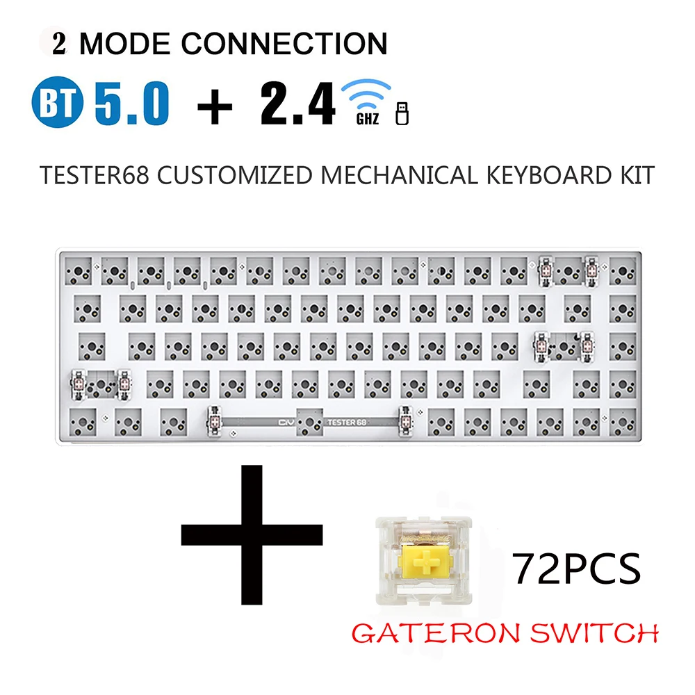 pc gaming keypad ZUOYA Hot Swap DIY Gaming Mechanical Keyboard Kit Wireless Bluetooth Keyboard Kit Compatible with Cherry MX Gateron Kail Switche wireless keyboard for pc Keyboards