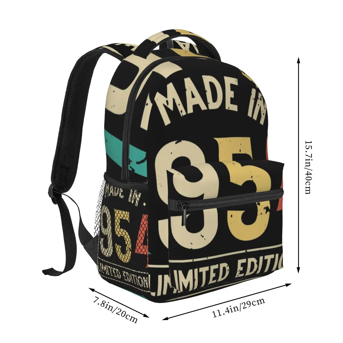 70 Years Old Gifts Vintage 1954 Casual Backpack Unisex Students Leisure Travel Computer Backpack