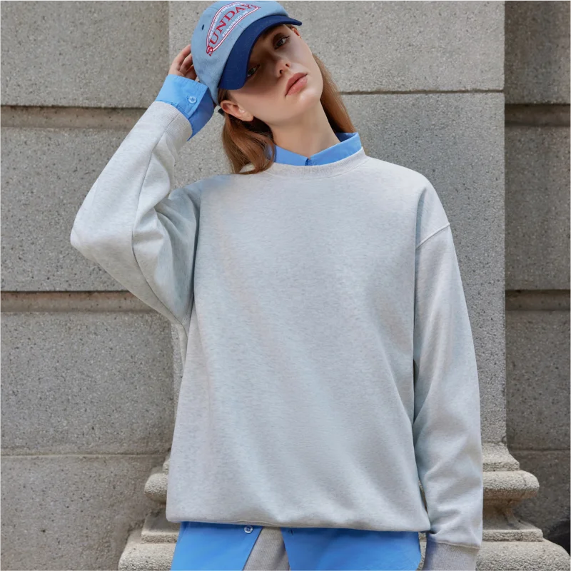 Custom sweatshirt free print logo picture long sleeves T-shirt spring autumn hoodie men women work round neck clothes pullover