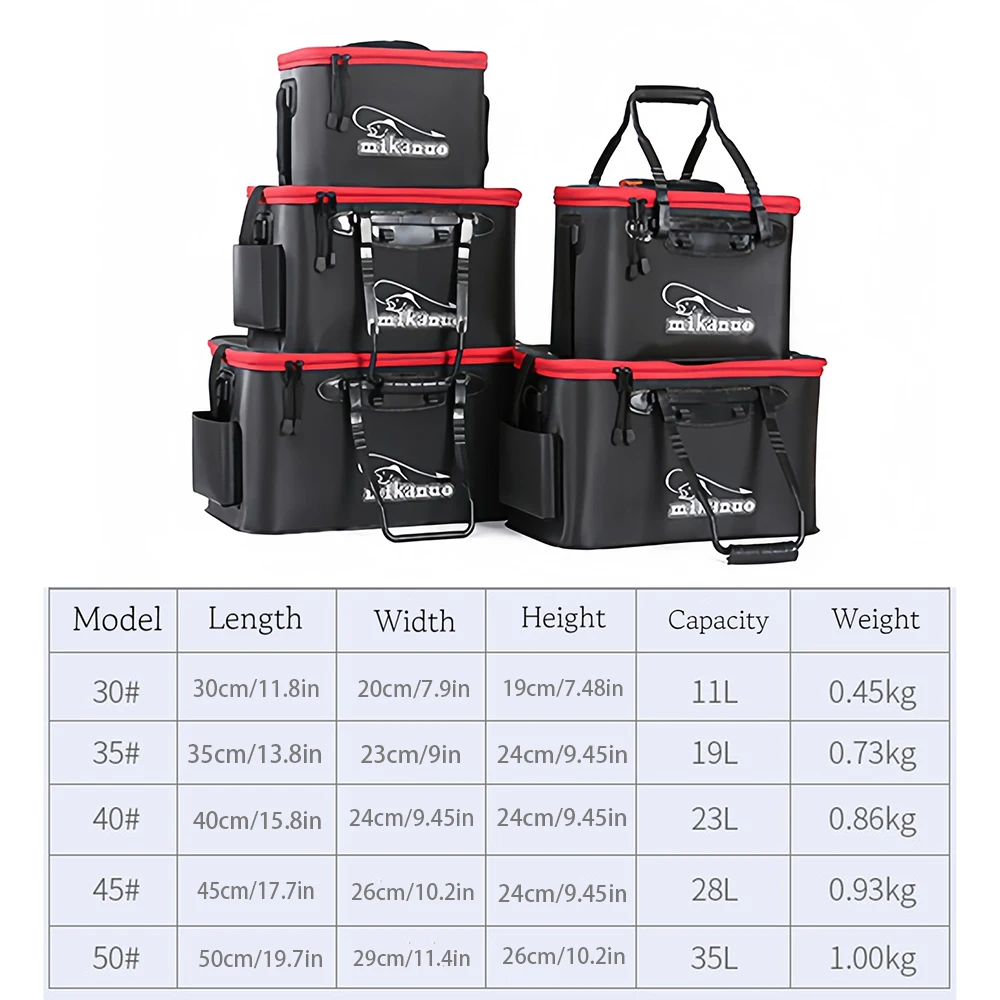 Portable Fishing Bag Collapsible Fishing Bucket Live Fish Box 6