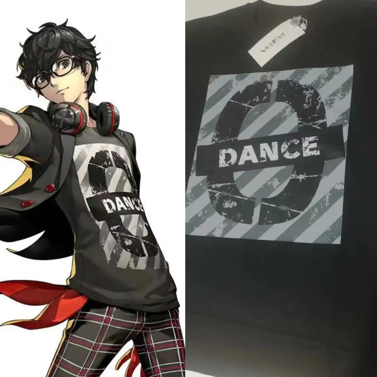 

2024 новая простая модная аниме Persona 5 Amamiya Ren косплей с круглым вырезом и коротким рукавом из чистого хлопка повседневная женская футболка