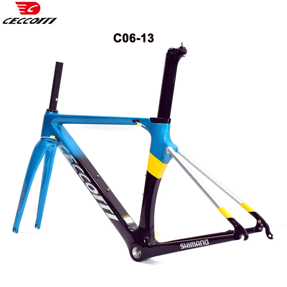 CECCOTTI T1000 Full Carbon Material Road Bike Frame V Brake Max Tires 23mm Bicycle Frameset