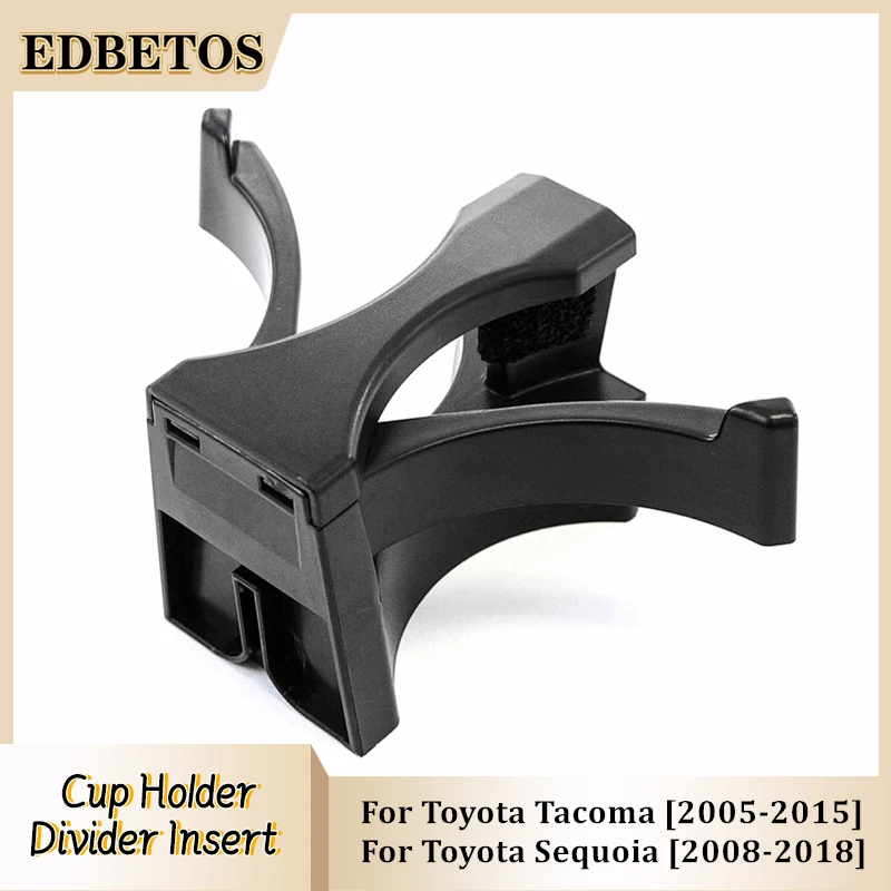 

Center Console Cup Holder Divider Insert Compatible For Toyota Tacoma 2005-2015 and Sequoia 2008-2018 Black