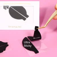 Patchs noirs RISI UV pour extensions de cils, coussinets en gel pour les yeux, patchs noirs en silicone anti-UV pour cils, coussinets UV supérieurs pour les yeux 5