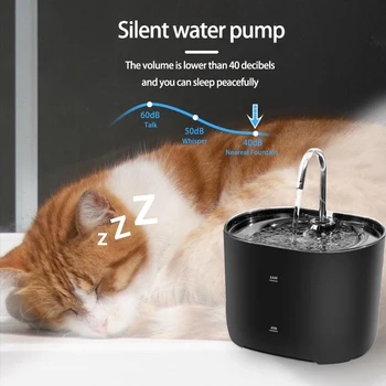 Cats Water Fountain Automatic Filter Cats Fountain With Stainless Steel Faucet Silent Water Pump Pet Cats Dog Water Dispenser 4