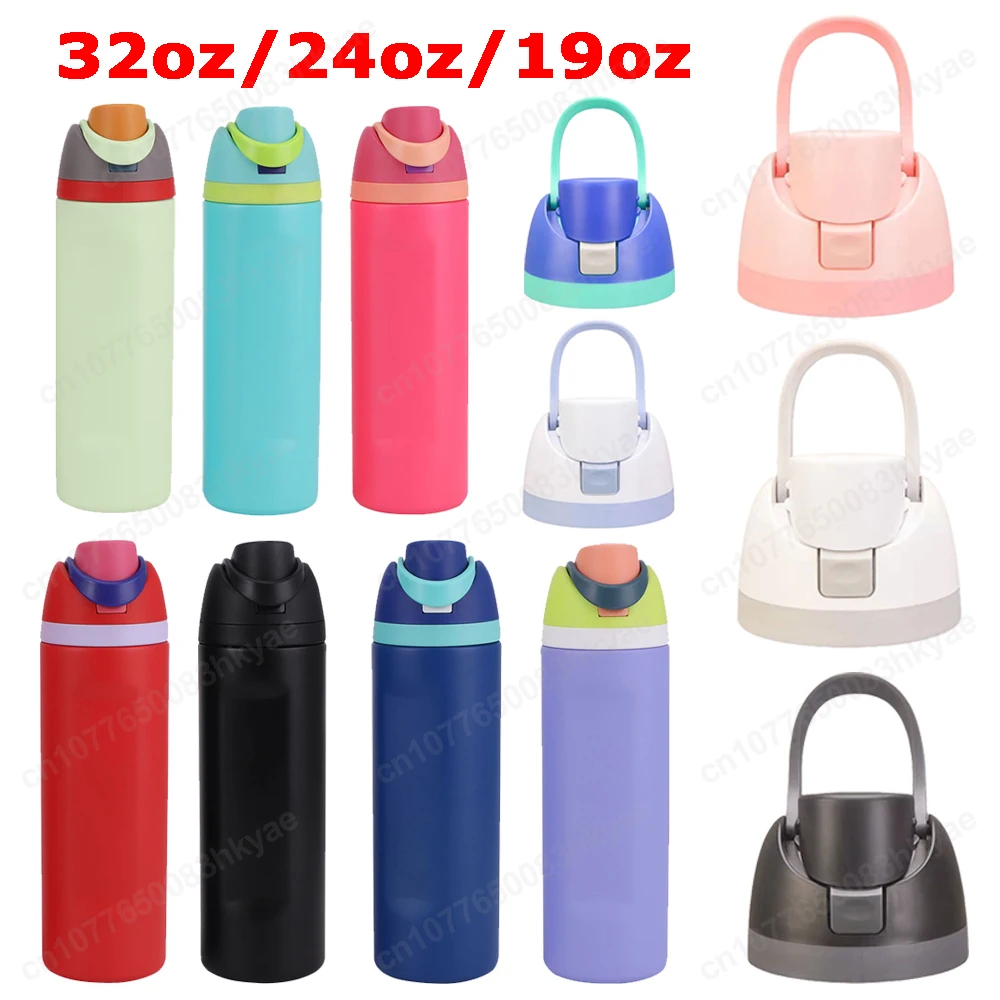 Vacuum Insulated Tumbler 19/24/32oz with Straw Handle 304 Stainless Steel Sports Water Bottle For Cold Hot Beverage beverage cup