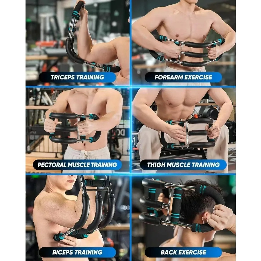 Twister Arm Trainer, Three Tube Resistance Spring System, Adjustable Chest Workout Equipment, Portable Muscle Training for Home