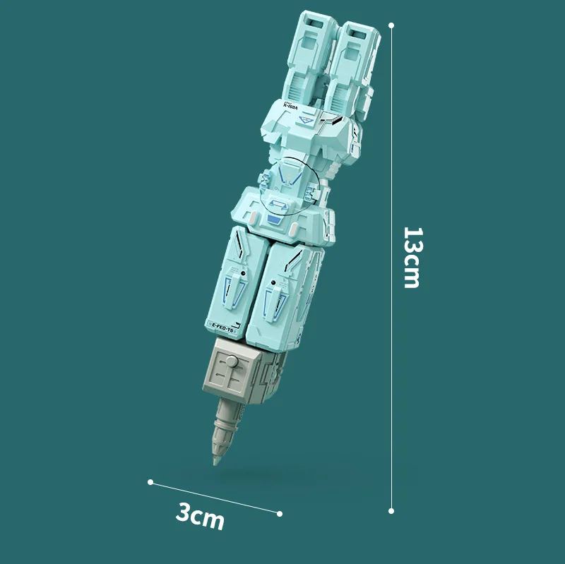 1개 로봇 변형 펜 문구 젤 펜 창의적인 변형 로봇 어린이 학교 사무용품 귀엽고 멋진 선물 상