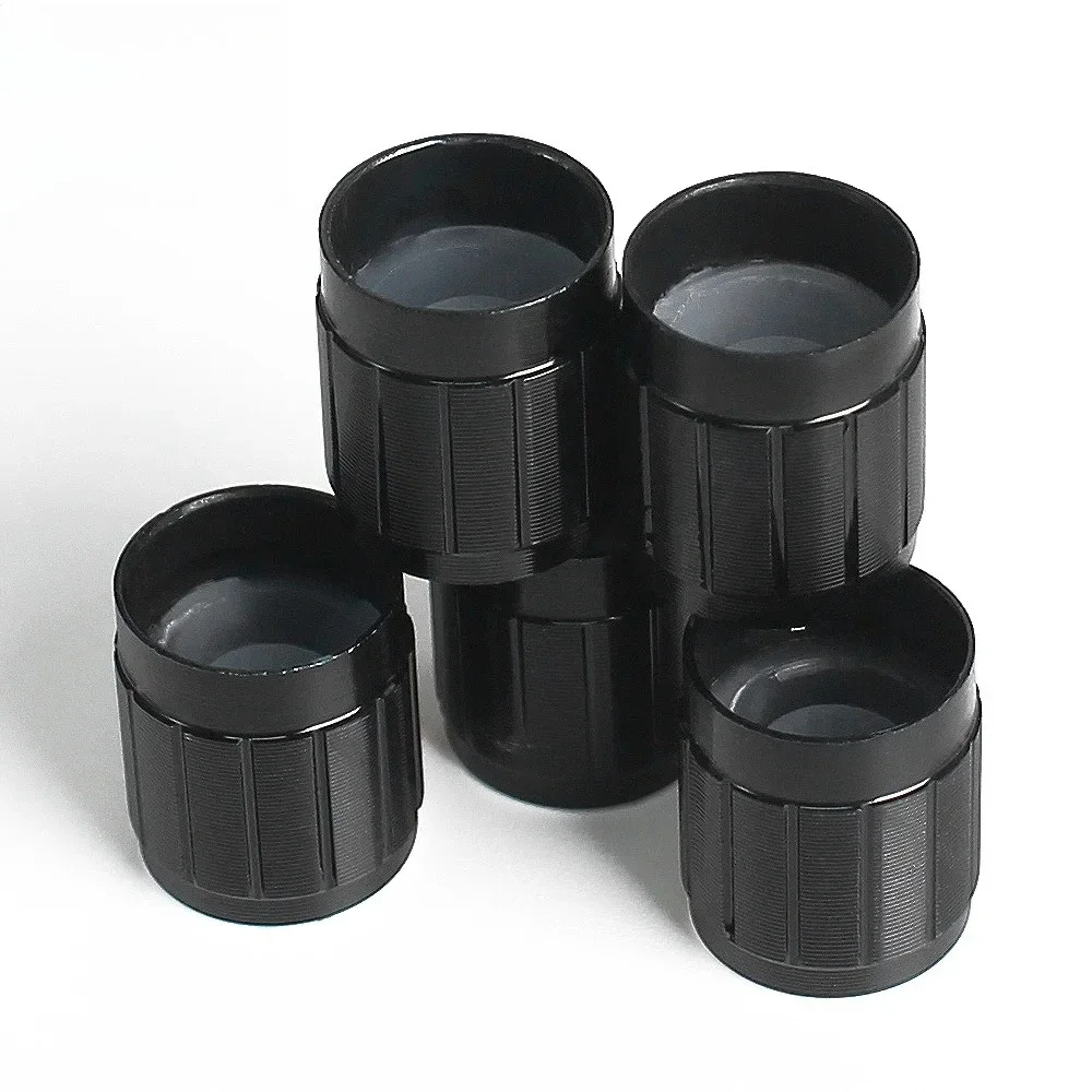 5/10PCS 6mm Black Aluminum Knob 15x17mm Potentiometer Knobs Caps for Rotary Switch Volume Control