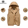 Men Winter Sleeveless Outdoors Fleece Warm Hooded Vest Men Windproof High-Quality Design Zipper Leisure Fashion Vest Male Coat 1