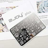 Christmas Nail Art Stamping Plate Winter Snowflake Stainless Steel Printing Template 9.5*14cmFrench Gel Polish Printing Stamp 2