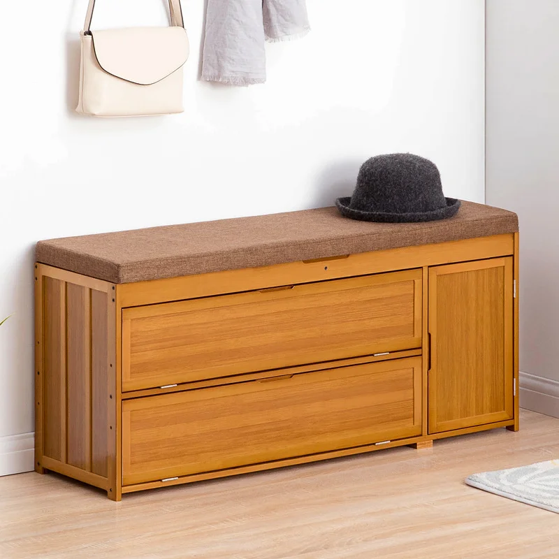 

Home Living Room Shoe Organizer Multifunctional Shoe Cabinet Sponge Cushion Shoe Rack Flip Cover Storage Storage Cabinets