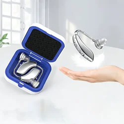 Portable Sound Amplifying Earbuds with Complete Accessories for Comfortable Wear (Silver)