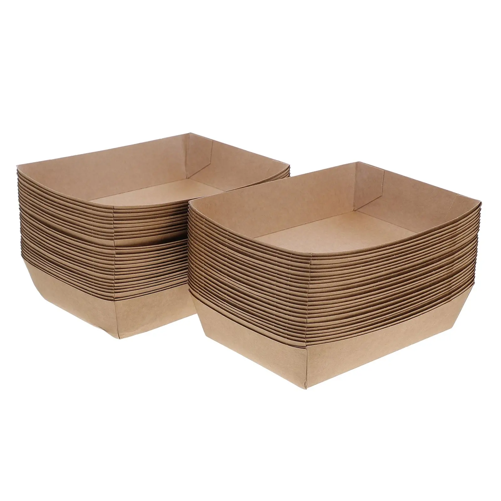 50pcs Disposable Paper Sandwich and Hot Dog Boxes, Kraft Food Boat Trays for Takeout, P... - SKU DPSB1803 - UGI Packaging