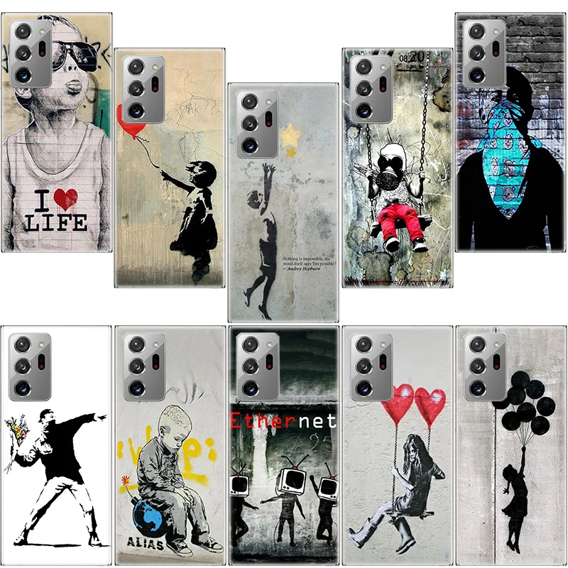 Custodia Per Telefono Street Art Banksy Graffiti Per Samsung Note 20 Ultra 10 Lite 9 8 M11 M12 M21 M30S M31S Galaxy M32 M51 M52 A9 A8 A7 A6
