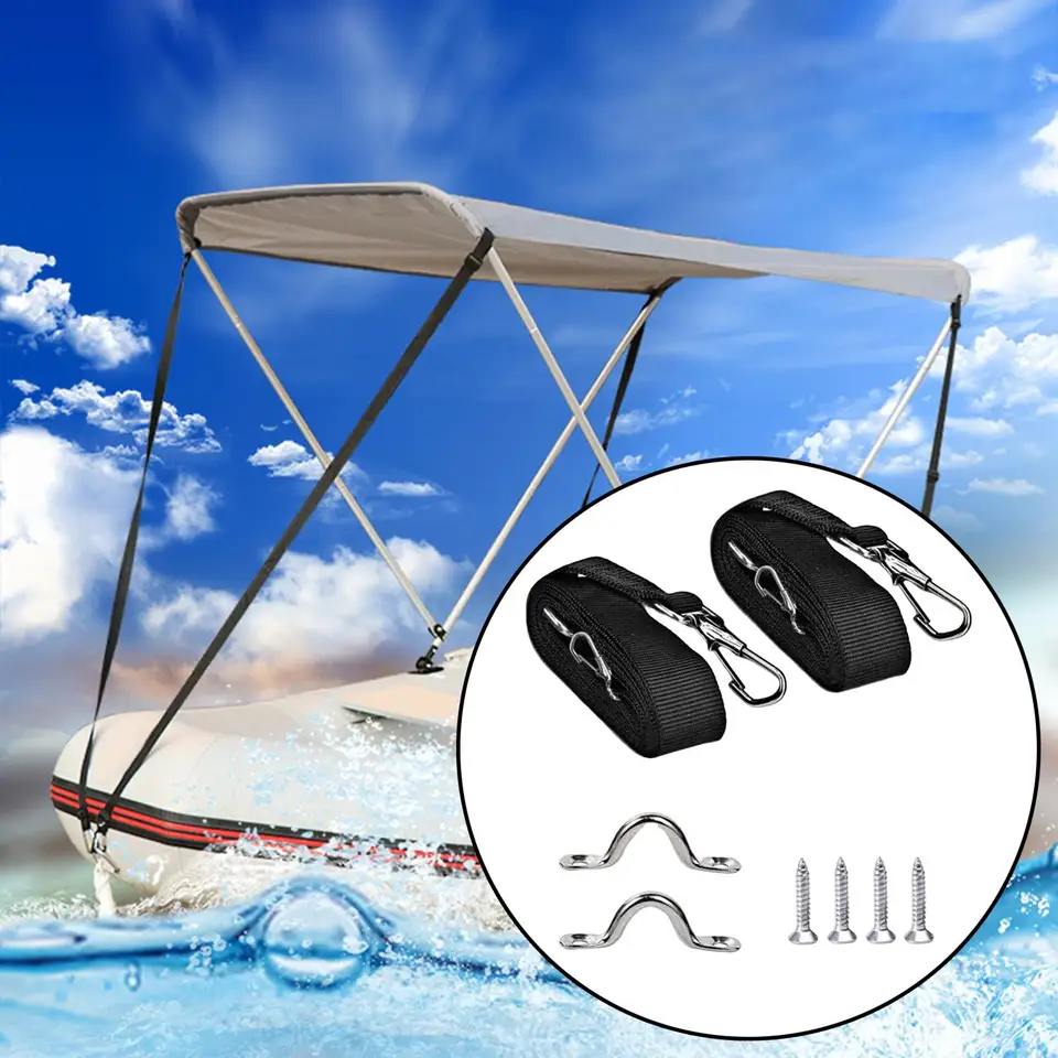 Charnière Pont 90° Acier Inoxydable - Pour Taud De Soleil, Bimini, Kayak, Canoë - Fixation Durable Extérieur