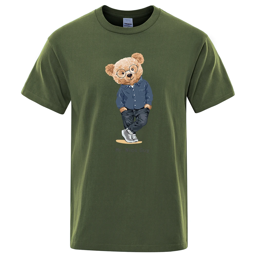 T-shirt homme gentleman teddy bear oversized en coton_voghion.com