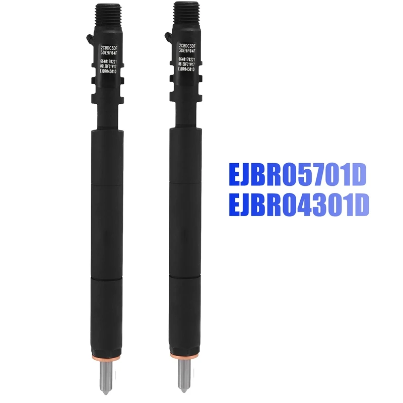 2 Piece New Crude Oil Fuel Injector Nozzle EJBR05701D EJBR04301D Metal For Tata 1.4 L Dicor Marina, Indica, Indigo