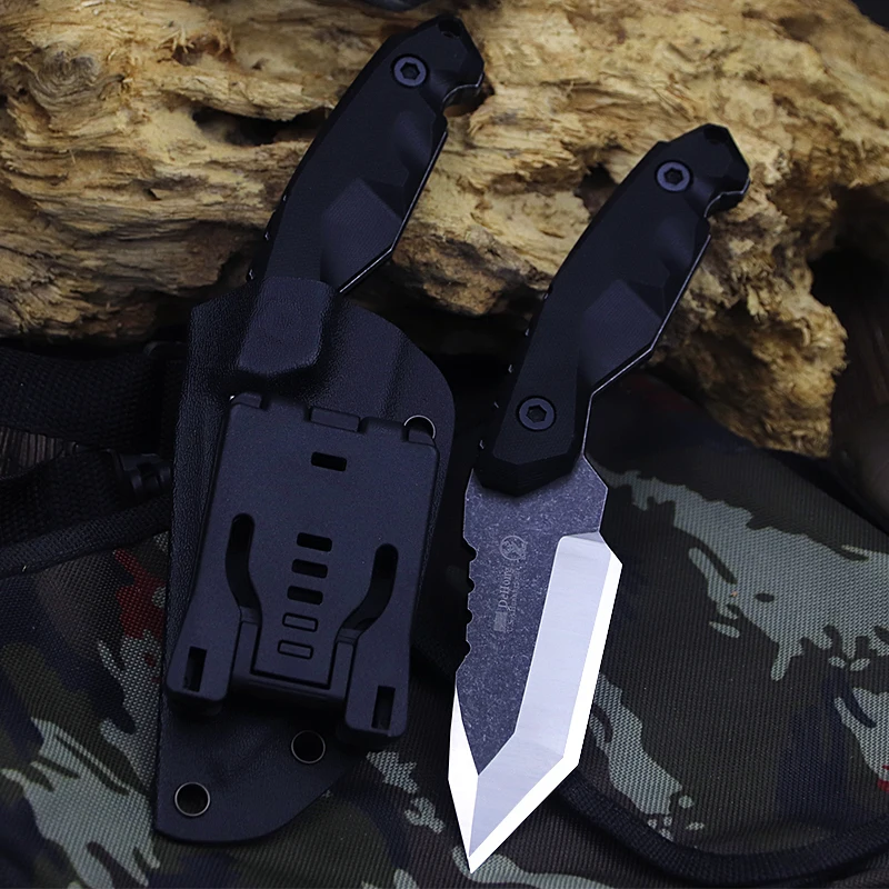 Dehonghighendoutdoorhuntingstraightknifecampingtacticalknife