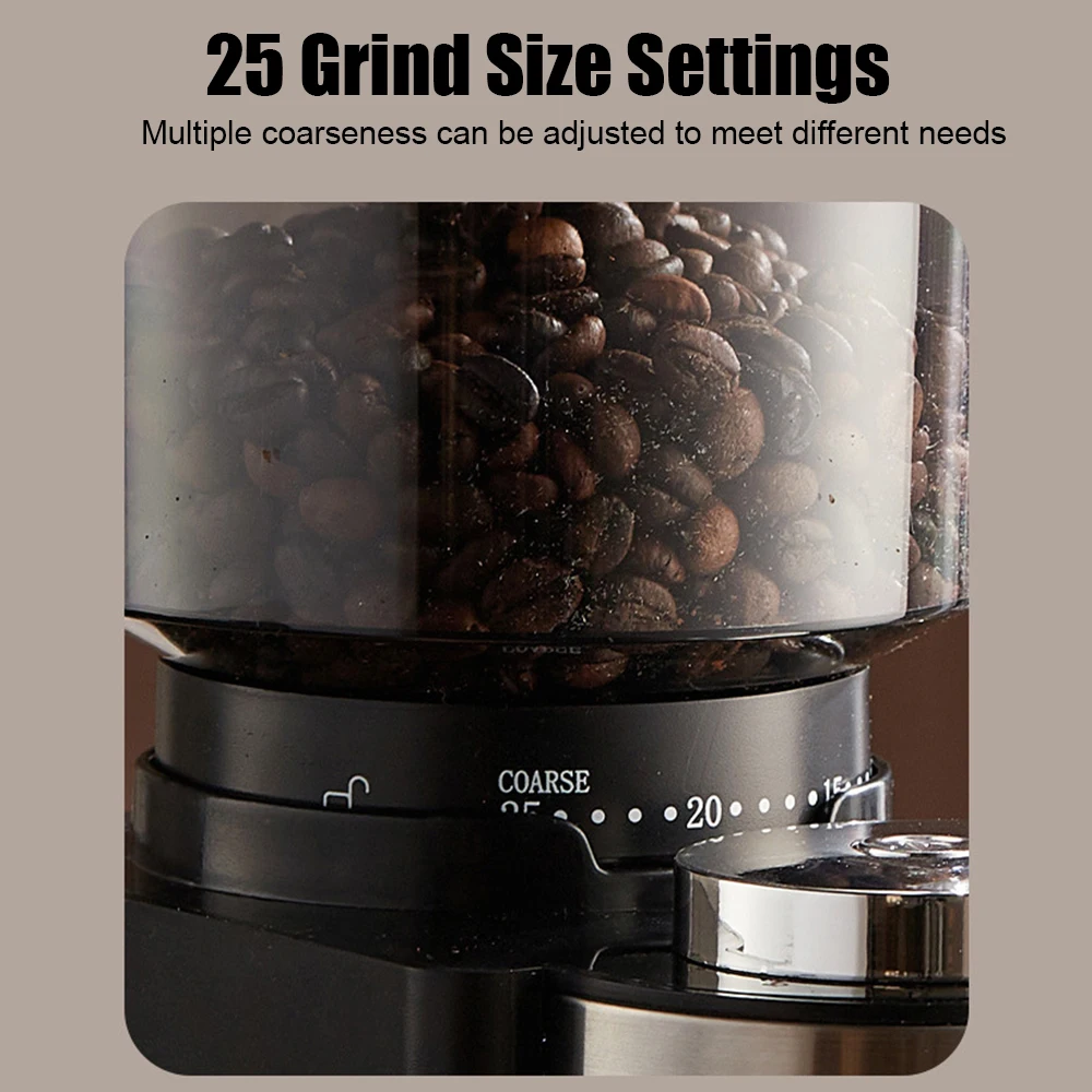 KIDISLE Molinillo de café eléctrico 2.0, café automático de rebabas planas  para prensa francesa, café por goteo y expreso, molino de rebabas ajustable