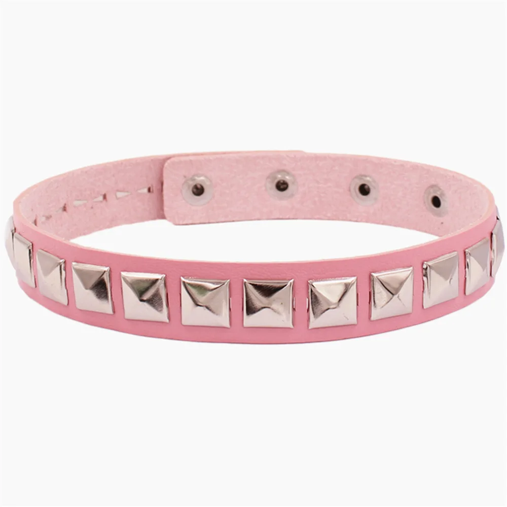 Punk Black Women PU Leather Square Rivets Choker Collar Necklace Hip Hop Female Girls Party Jewelry 2026 Neck Accessories