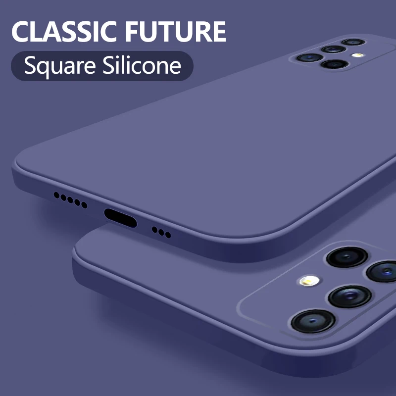 NEW Square Liquid Silicone Case For Samsung Galaxy S22 S21 S20 S10 S9 Ultra Plus FE A72 A71 A70 A52 A51 A50 A42 A32 4G 5G Cover samsung silicone cover Cases For Samsung