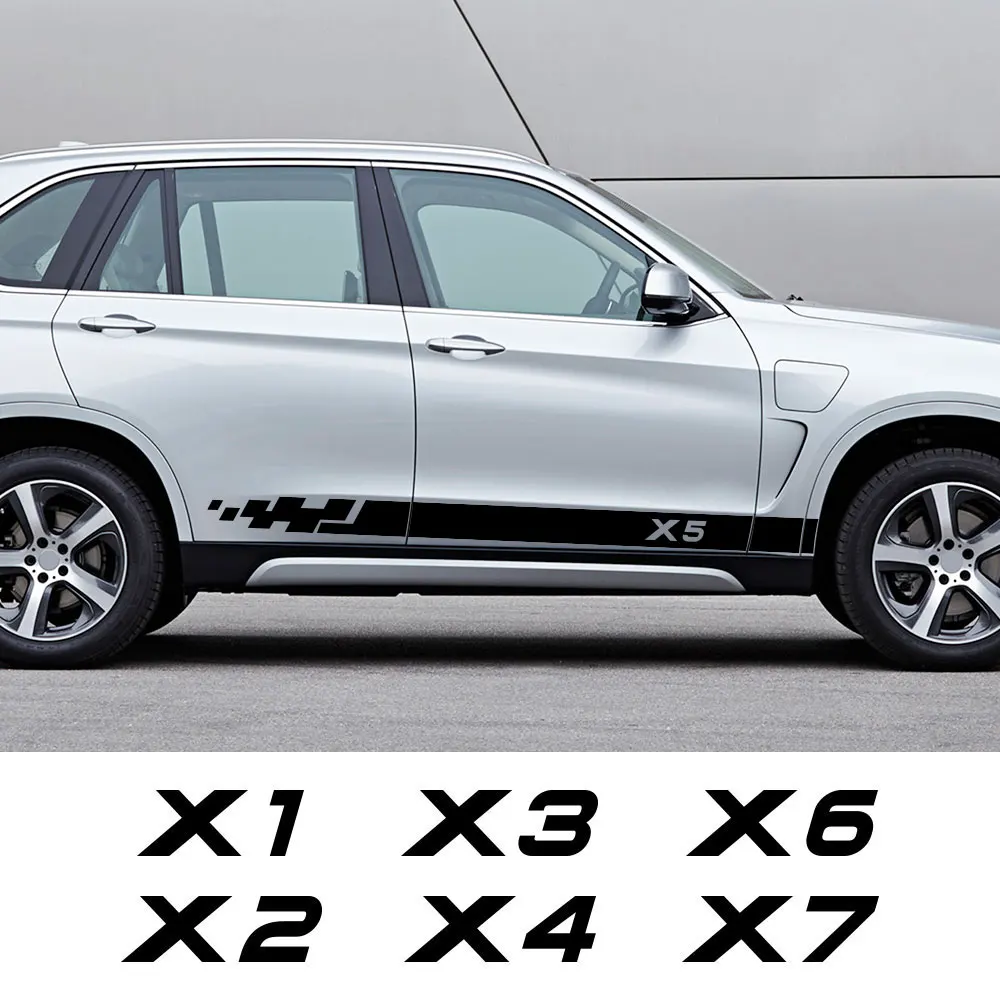 For BMW X3 E83 F25 G01 Car Door Side Stickers Racing Sport Styling