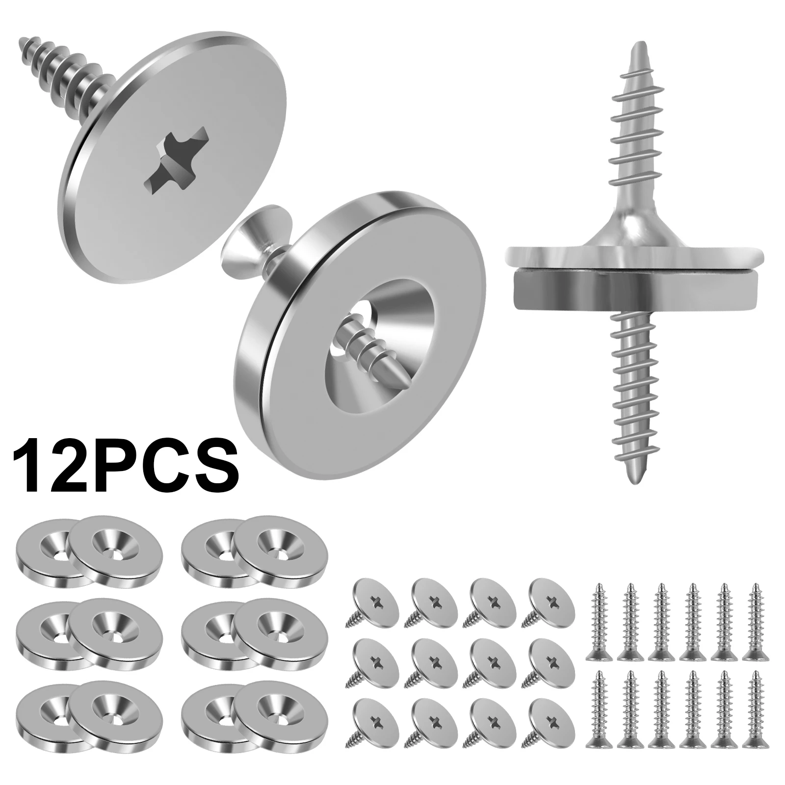 12Pcs Cabinet Door Magnetic Closure Metal Magnetic Door Hidden Closing Catch Closer for Cabinet Closet magnetic cabinet catches