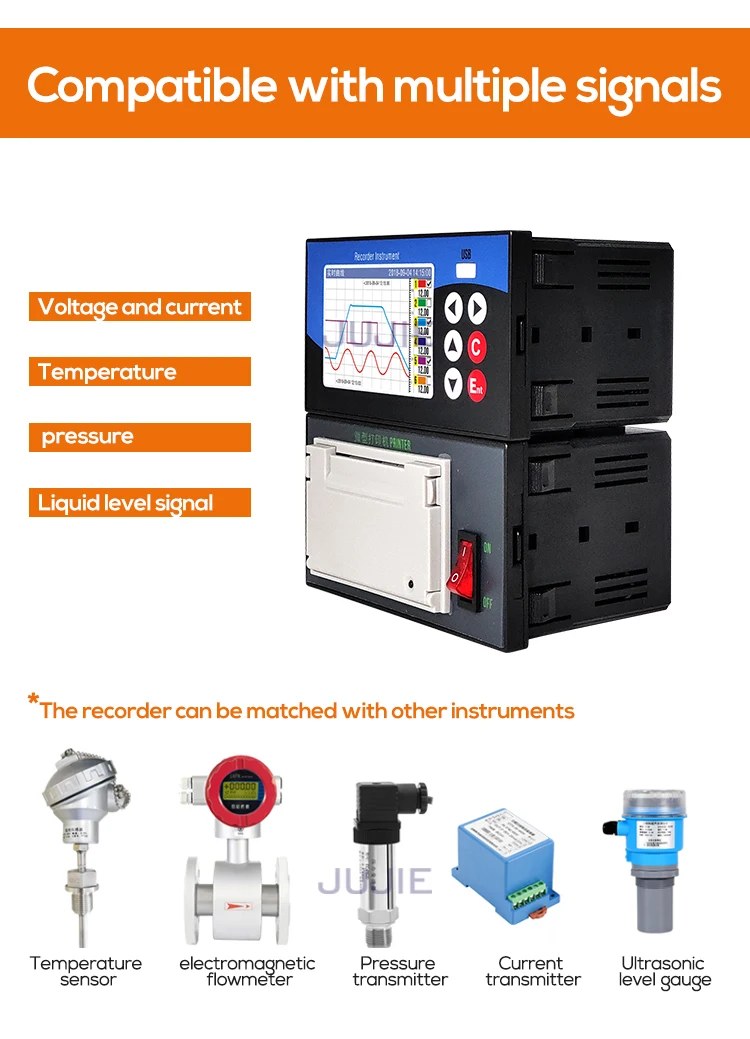RS485 Paper Data Logger with Data Printing Function Temperature Pressure Humidit