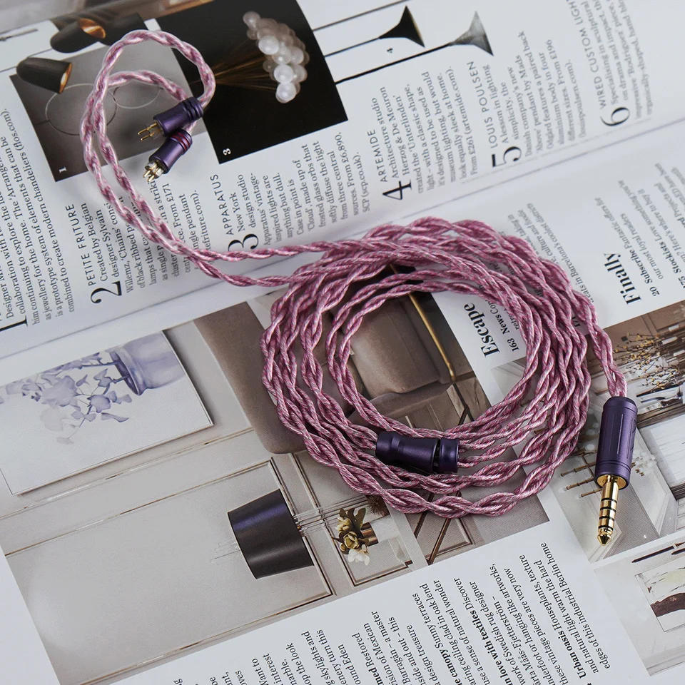 nicehck mmcx 5BA 美品 NICEHCK BlackWheat 8 Core IEM Cable with Mic Silver Plated Copper HiFi