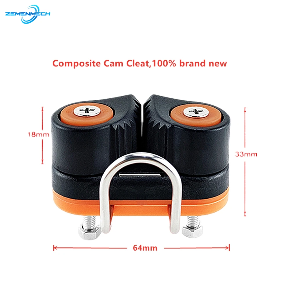 Nylon Boat Fast Entry Cam Cleat Leading Rings Ball Bearings Rope Clamp Pilates Equipment Boat Cleats Kayak Marine marine accessories marine hardware