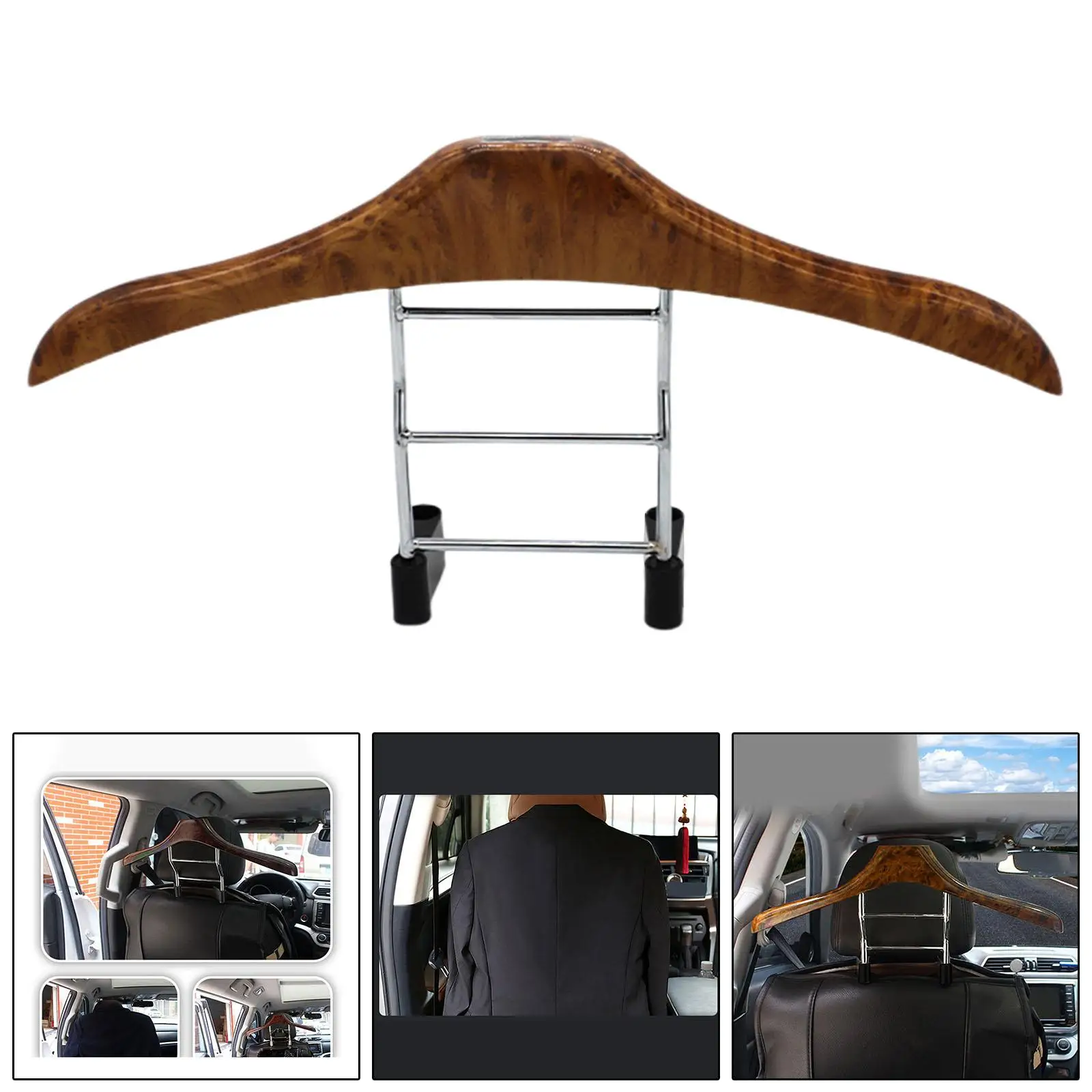 Car Coat Hanger Multifunctional Car Accessories Metal Wood Color Organizer Rack car coat hanger