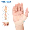 VELPEAU Elastic Thumb Support Brace for Tenosynovitis Pain and Isolate Skin Thumb Cover Liner Breathable and Fits Both Hands 1