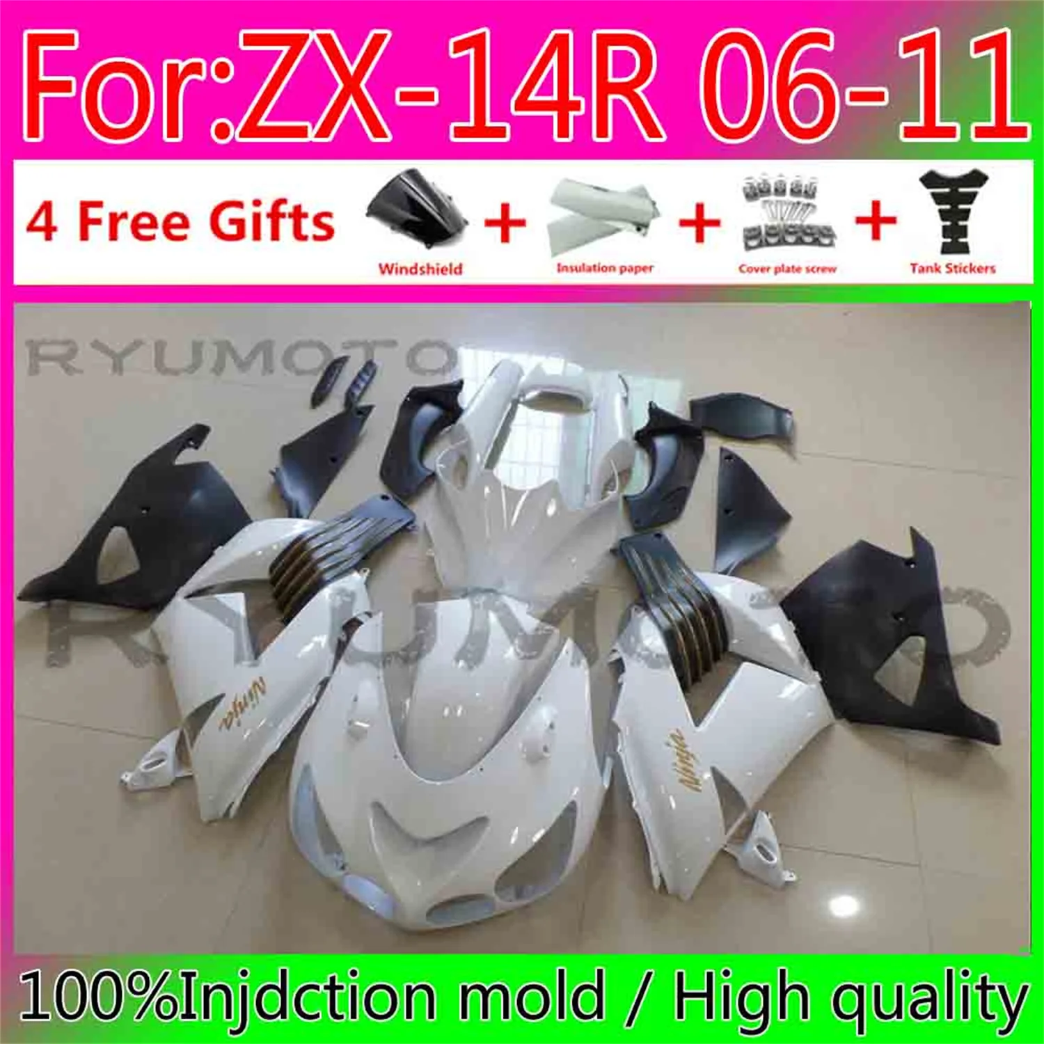 

ABS Injection Molding Bodywork Fairings For Kawasaki ZX14R 06 11 ZX14R 06-11 Fairing