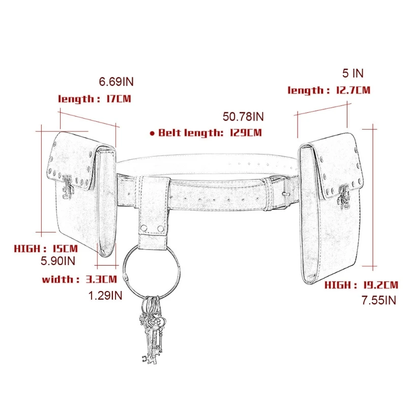 Knight Leather Waist Pack for Phone Keys Boys Teens Birthday Gift