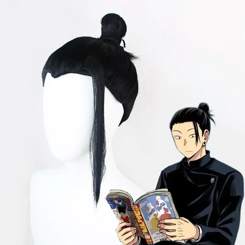 

Парик Geto Suguru, парик для косплея юютсу кайсена, гето сугуру из аниме, черный парик, реквизит для костюма на Хэллоуин, аксессуары