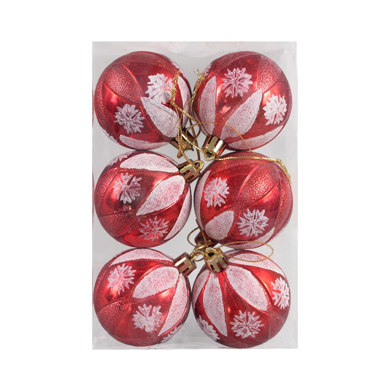 6Pcs/box 6cm Christmas Ball Ornaments Xmas Tree Hanging Pendant Christmas Decorations for Home 2023 Navidad Natal New Year Gift