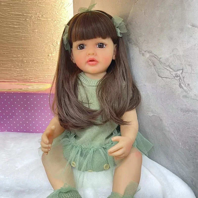 

55CM 22inch Full Body Soft Reborn Toddler Girl Doll Soft Touch Christmas Gift for Children Whole Body Washable Reborn Baby Dolls