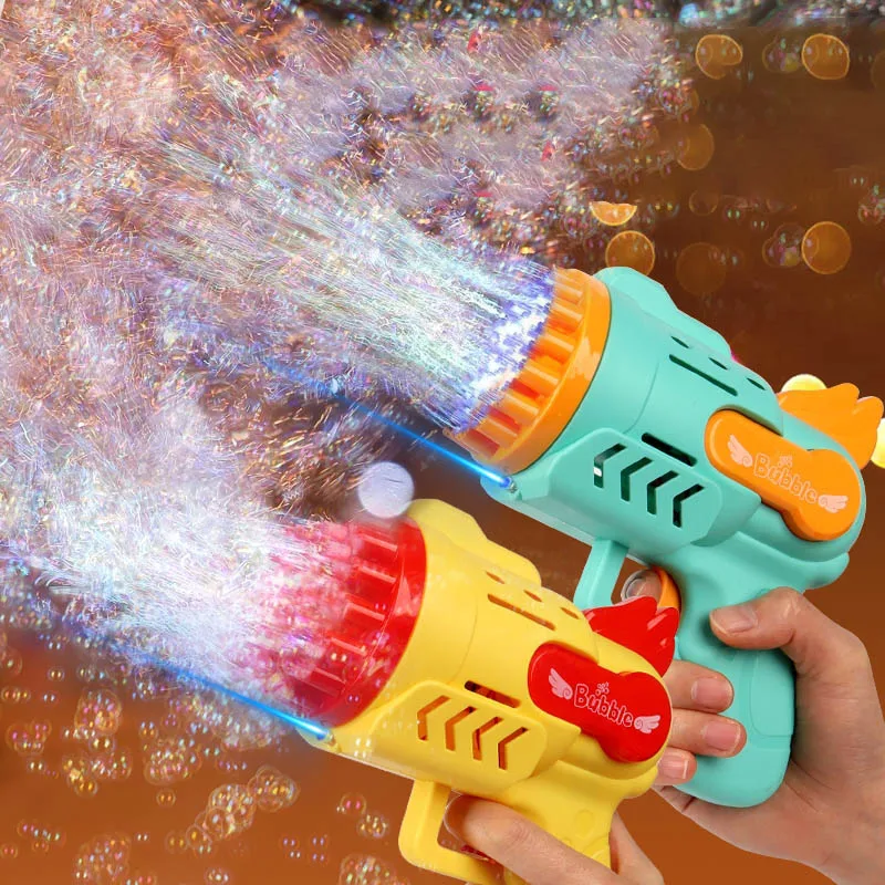 Bubble Gun Electric Automatic Soap Rocket Bubbles Machine Kids Portable Outdoor Party Toy LED Light Blower Toys Children Gifts 3 Bubble Gun Electric Automatic Soap Rocket Bubbles Machine Kids Portable Outdoor Party Toy LED Light Blower Toys Children Gifts 3
