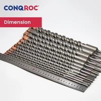 Foret à maçonnerie Long SDS Plus, longueur de tige-340 ~ 350mm, 12 options de diamètre-10 ~ 35mm, pointe croisée en carbure pour marteau électrique en tungstène 5
