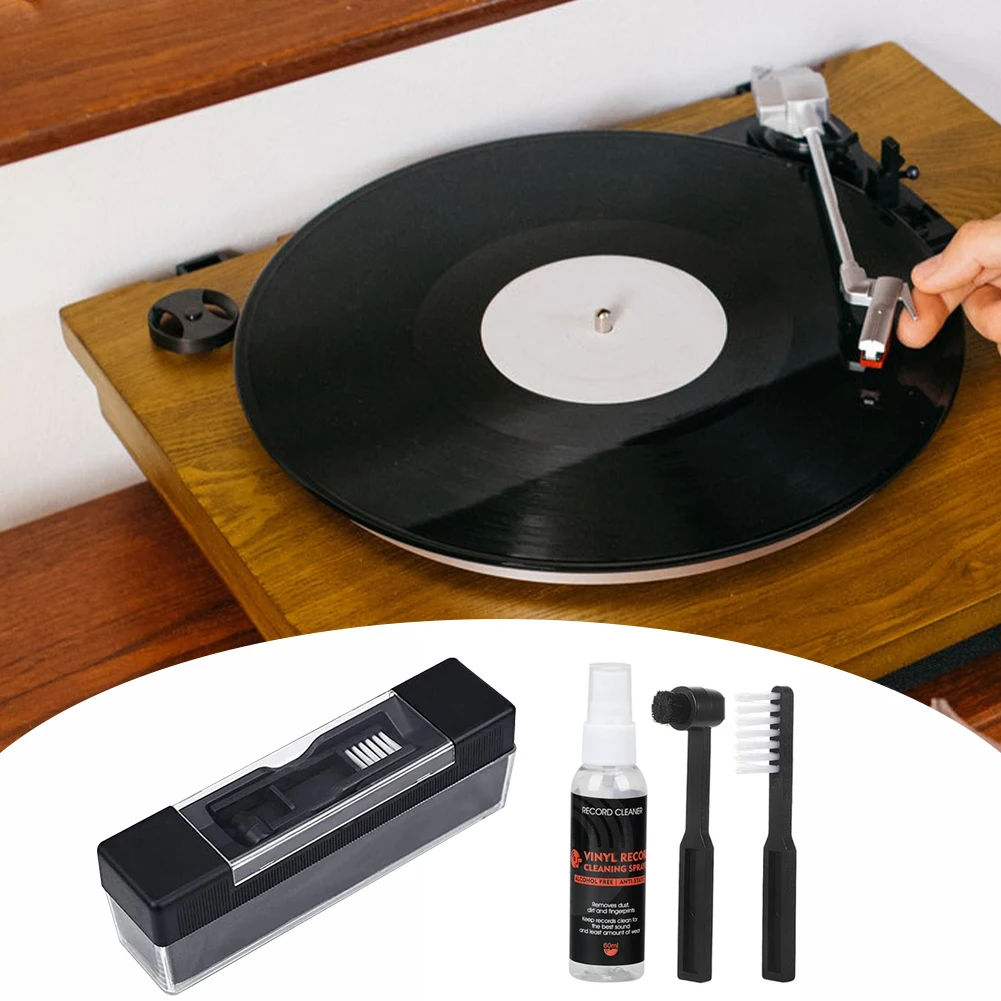 3Set Dust Remover Brush Vinyl Record Cleaning Brush Record Cleaner Player Accessories Vinyl Cleaner