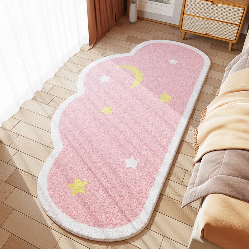 

Modern Simple Bedroom Bedside Plush Washable Carpet Fluffy Soft Home Cloakroom Large Rug Cream Alien Carpets for Living Room