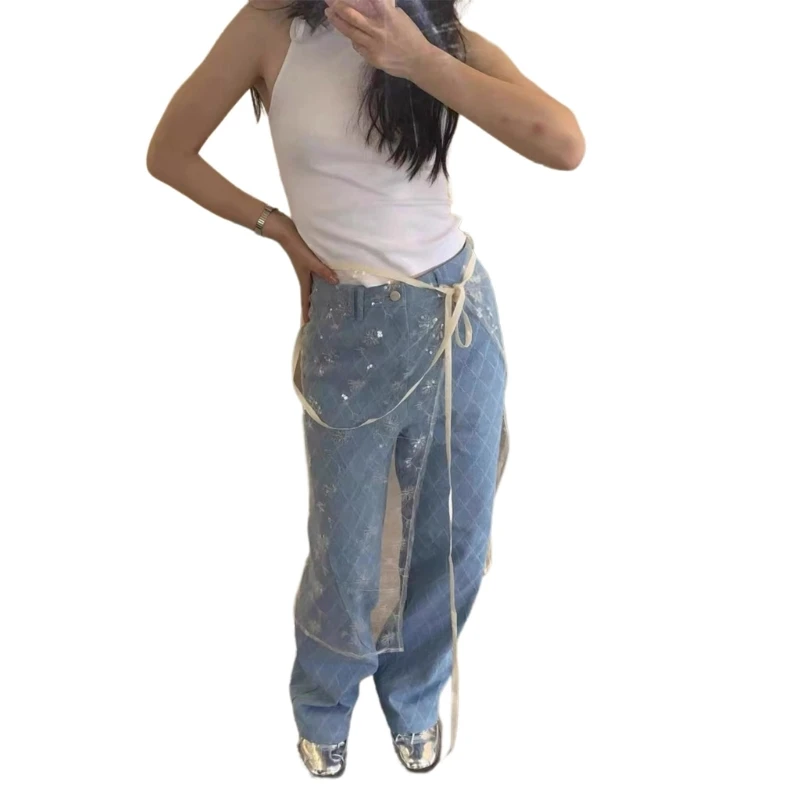 Sciarpa anca strati con grembiule in pizzo fiori con coreane da donna Dropshipping 2