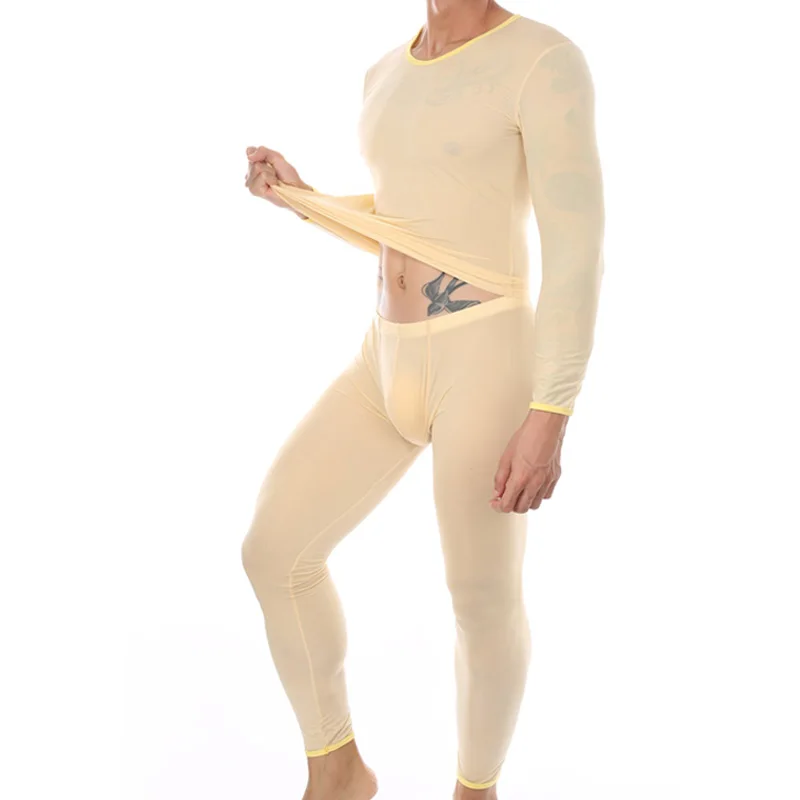 Roupa Térmica Masculina JINSHI - Bambu Macio Para Frio