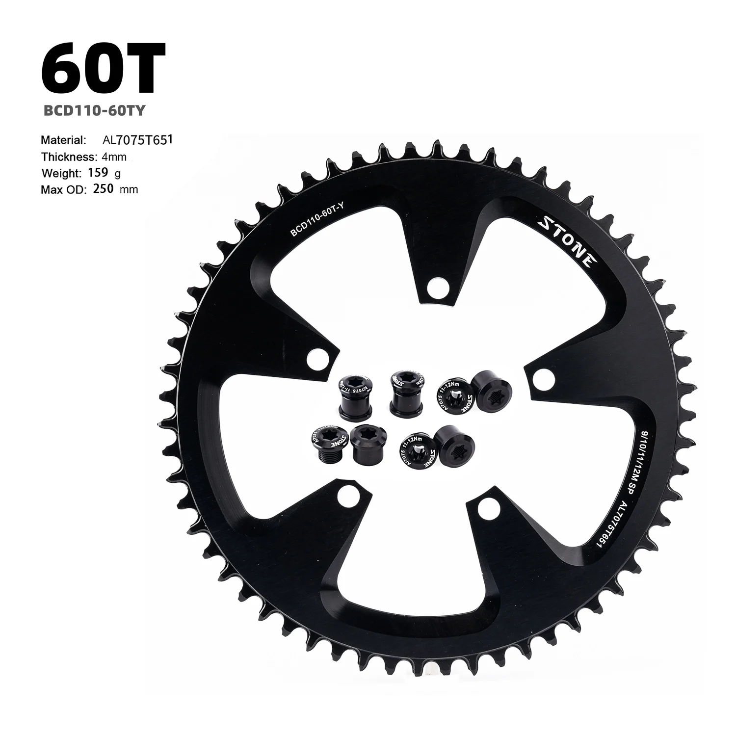 STONE 60T ナローワイドチェーンリング 美品 Amazon | DJC Stone ラウンドチェーンリング ホロー/エアロスタイル