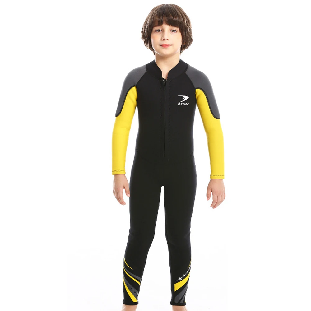 

ZCCO 2.5MM Neoprene Wetsuits Kids Swimwears Diving Suits Long Sleeves Boys Surfing Children Rash Guards Snorkel Wetsuit